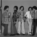03-02-1979 Jackson 5, Michael, Jermaine, Marlon, Jackie and Tito Jackson at studio in Amsterdam, The Netherlands.

[keywords]black & White Image, Posed, Full Length[/keywords]